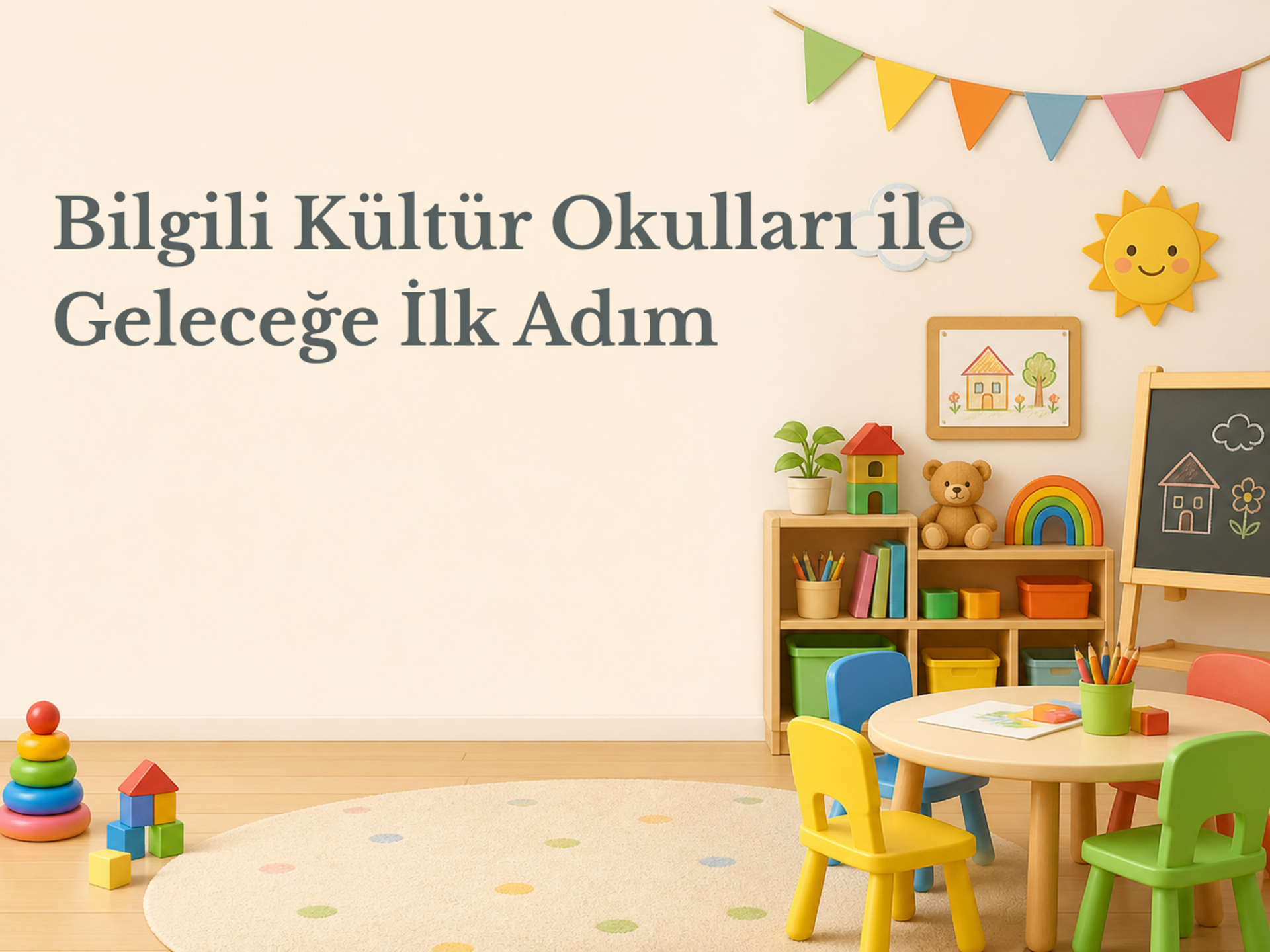 Oyun oynayarak öğrenen anaokulu öğrencileri
